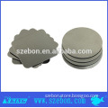 Round shape stainless steel coaster with matt finish and PVC base